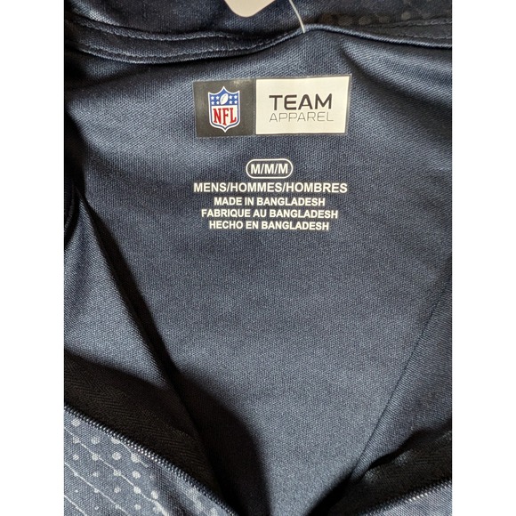 Mens Chicago Bears NFL Team Apparel Quarter Zip Pullover Shirt Size M - Picture 7 of 7